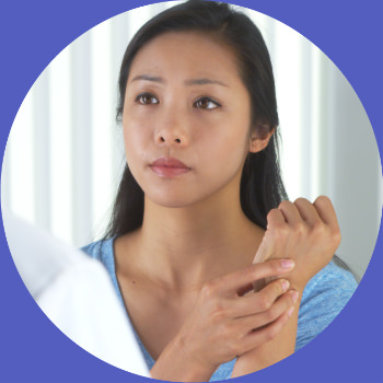 Woman Asian Wrist Help-Purple Circle Do I need NeoVista®?