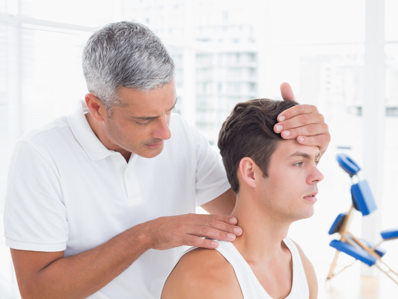 Male Doctor Male Young Patient Neck Exam 1