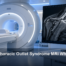 MRI scanner beside a monitor displaying shoulder and brachial plexus images